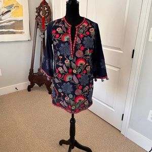 Soft surrounding boho embroidered tunic